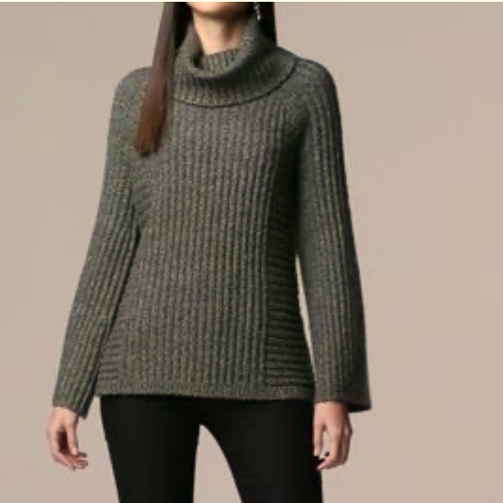 NWT Women's Simply Vera Vera Wang Ribbed Cowlneck Tunic Sweater lazy river